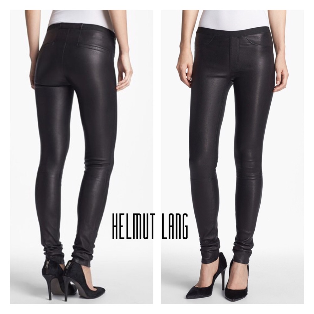 Helmut Lang Lamb Leather Legging Pants